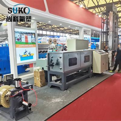 China Linha de revestimento de fios industriais 4KW-7.5KW Máquina de extrusão de cabos PTFE à venda