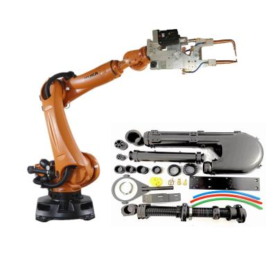 China KR 360 R2830 universal robot with spot welding gun and CNGBS dress pack KUKA industrial robot arm for sale