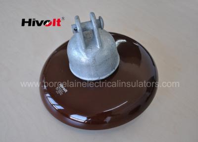 China 11 Kv 33 Kv Brown Porcelain Suspension Insulator For Distribution Lines for sale