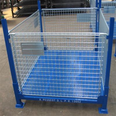 China Customized Foldable Warehouse Stack Rack Steel Pallet Container for sale
