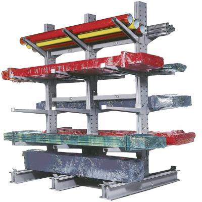 China Warehouse Galvanised Cantilever Racking Cantilever Shelving System For Rebar Storage for sale