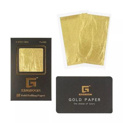 China Slim Size 24k Pre Rolled Cones Shine Gold Rolling Paper for sale