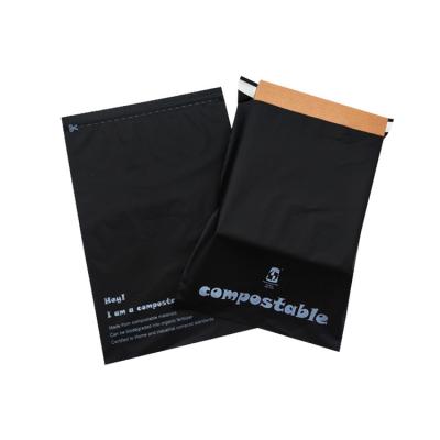 China Black Cornstarch 100 Compostable Mailer , 10 * 13 Inch Biodegradable Postage Bags for sale