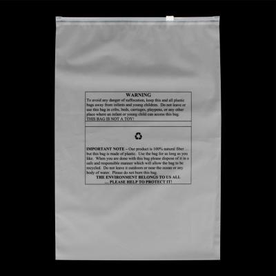 China 0.025- 0.14mm Biodegradable Packaging Bag CPE EVA Frosted Zipper For Cloth for sale