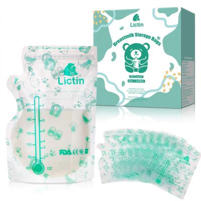 China 8.4oz Liquid Spout Bag , BOPP Double Zipper Seal Breast Milk Pouch for sale