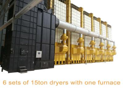 China Recirculating Corn Batch Dryers , 15 Ton Per Batch Paddy Grain Dryer With One Furnace for sale