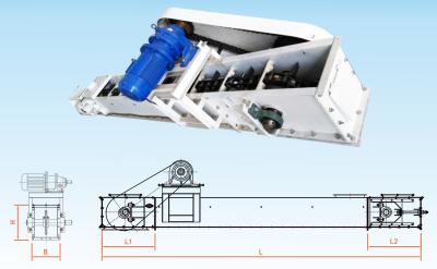 China Capacidad grande del transportador horizontal del raspador de la serie de GSS con el material de la resistencia de desgaste en venta