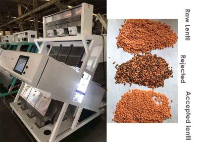 China 3 Chutes Grain Sorting Machine 99.99% Accuracy 1.5 Ton/H Capacity For Red Lentils for sale