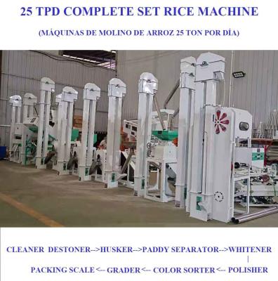 China Low Energy Consumption 25 Ton Per Day Rice Mill Machine Fully Automatic for sale