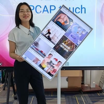 China Smart TV 27 polegadas 32 polegadas Stand touch screen quiosque sinalização digital integrada em bateria à venda