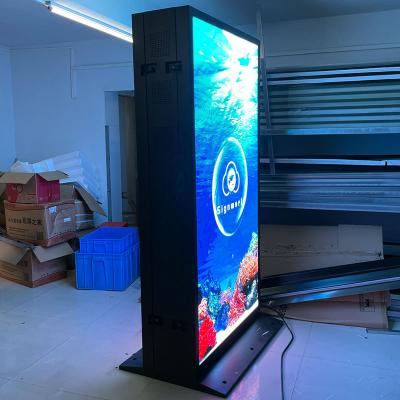 China Display LED de 86 pulgadas pantalla de piso de pie al aire libre impermeable vídeo pantalla de publicidad de pared en venta
