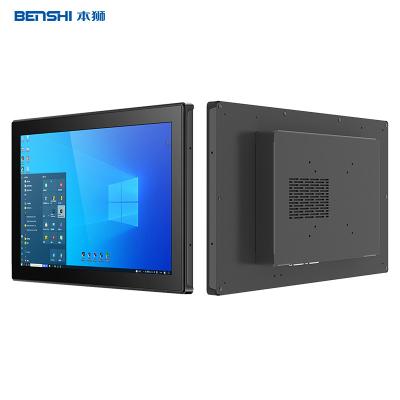 China 17 pulgadas todo en uno PC industrial panel de pantalla táctil capacitiva IP65 panel frontal monitor táctil en venta