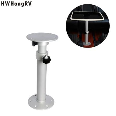 China HWHongRV Frost Grinding Aluminum Telescopic Height Adjustable Caravan Dining Table Leg with Swivel 360 Degree for Motorhome Rv for sale