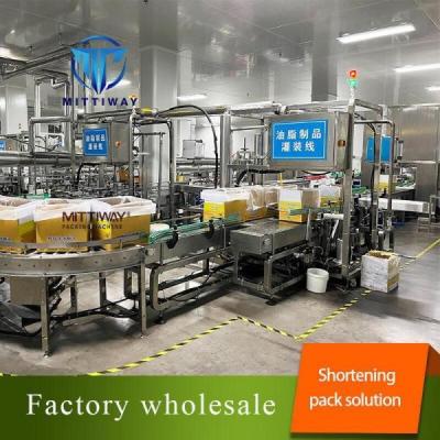 China Automatic 2 Head Shortening Oil Packaging Line With 2 Nozzles for sale