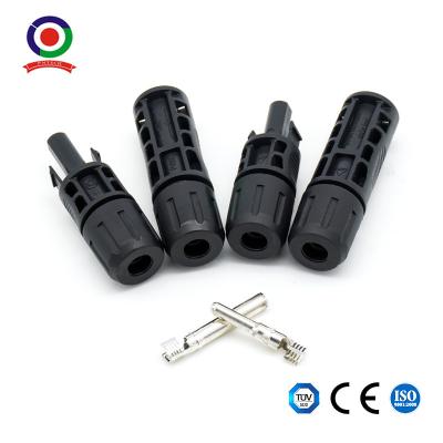 Китай Male And Female Electrical Pin Connectors Solar Cable Connector 1500V DC IP67 продается