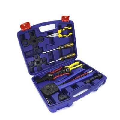 China Kit de ferramentas de crimpagem de fio de 2,5-6 mm2 com 5 garras intercambiáveis, decapador e cortador de fio à venda
