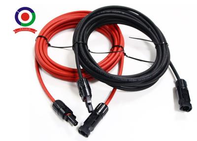 China 10AWG un par 50 pies de + 50 pies rojos del panel solar de extensión de alambre negro del cable en venta