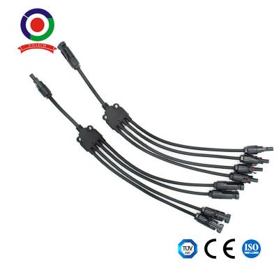 China PV Solar Panel Y Branch Cable Wire Connector 1000V 30A For PV Connectors 1 Pair for sale