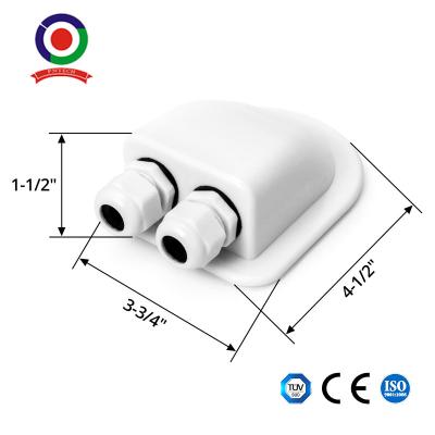 China White IP68 ABS Cable Entry Housing Mount For RV Boats Caravans Marine for sale