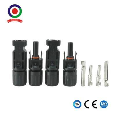 China 1000v Solar Panel Connectors , Mc4 Male And Female Connectors for sale
