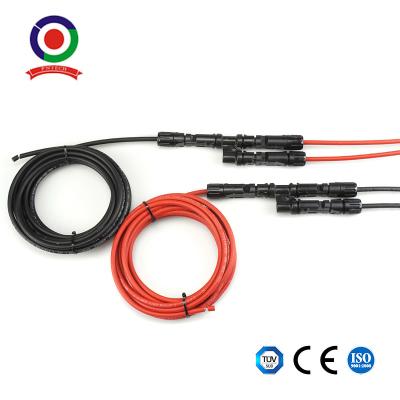 China cable de extensión solar rojo negro del cable solar de 12awg 4mm2 con la chaqueta de XLPE en venta