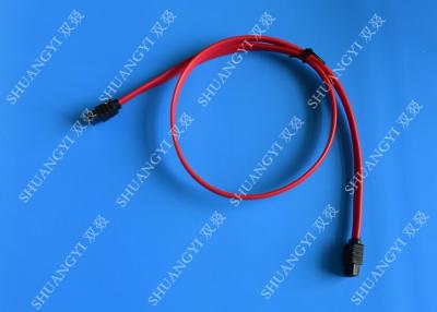 China Rojo cables de datos de encargo de SATA de 18 pulgadas SATA III 6,0 Gbps para las unidades de CD azules del DVD de Ray en venta