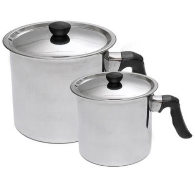 China Silver Stainless Steel 304 Wax Melter Pot Big 2.5L Volume With Cover for sale
