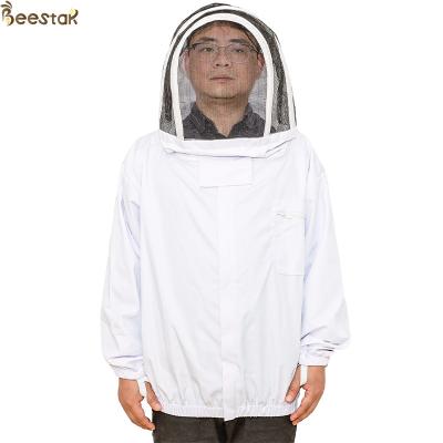 China S-2XL Zippered Hood Beekeepers Protective Clothing Economic Bee Jacket for sale