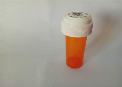 China Seal Amber Reversible Cap Vials Child Proof H84mm*D32mm With Even Thickness for sale