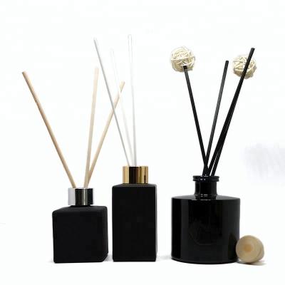 China Black Brussel Glass Perfume Bottles With Printing Home Decoration for sale