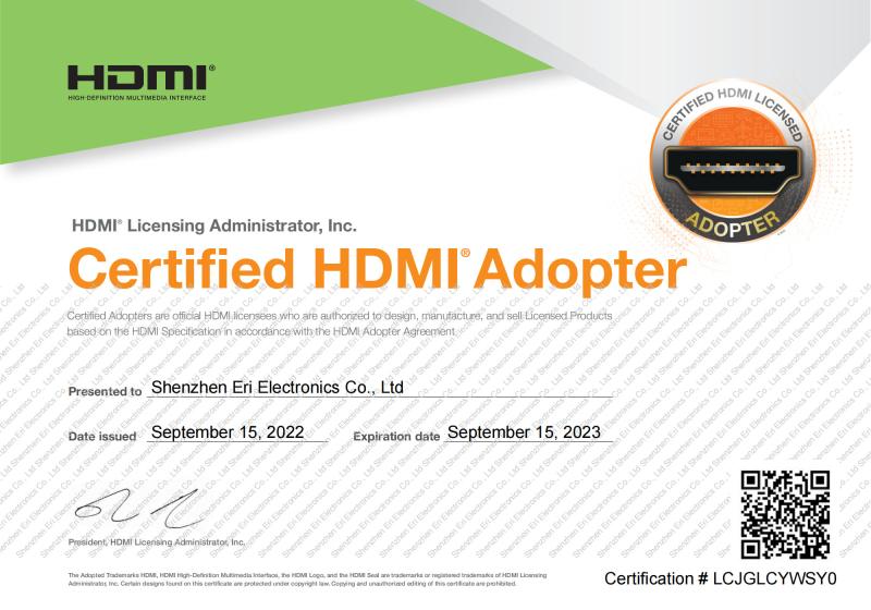 HDMI - Shenzhen ERI Electronics Limited