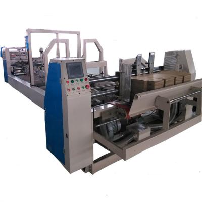 China full automatic PLC corrugated carton box folding gluing machinery for sale