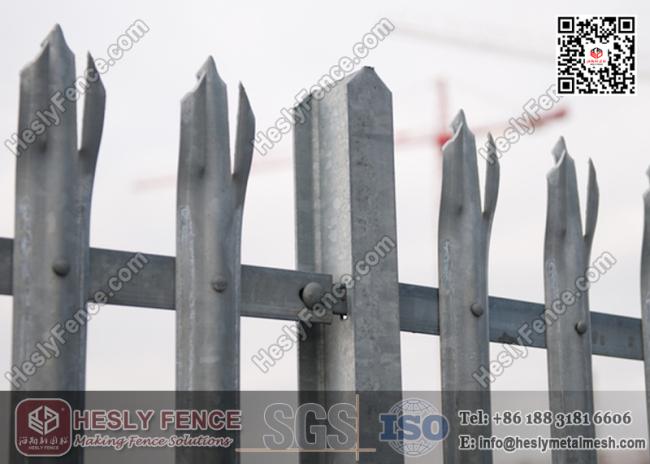 D Pale Steel Palisade Fencing