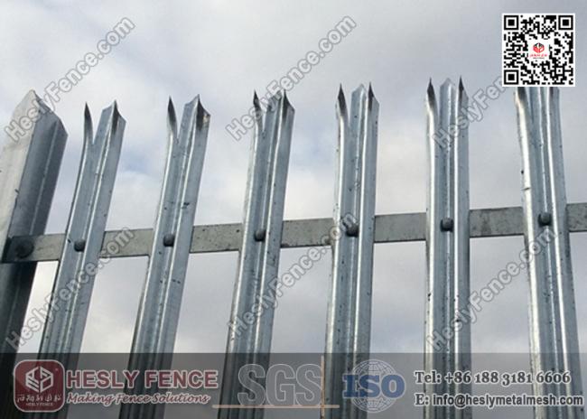 W pale Steel Palisade Fence