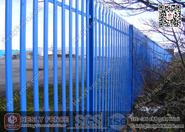 Blue Color Palisde Fencing