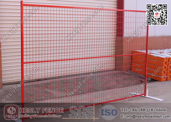 Orange Color Portable Temporary Mesh Fence Panel