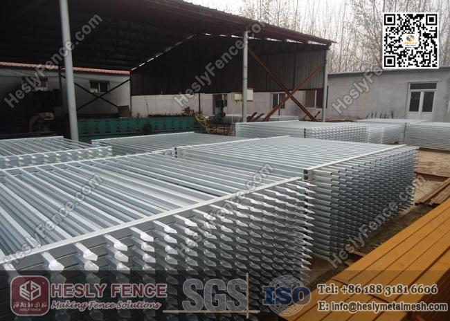 galvanised metal rail