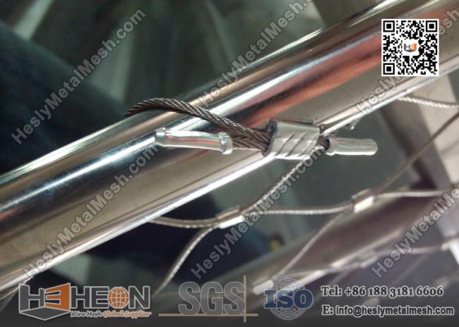 Aluminium Sleeve Stainless Steel Wire Rope Mesh