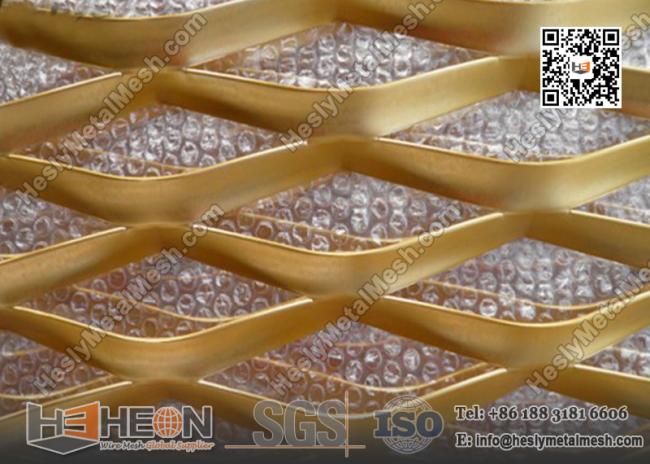 Golden Color Al Expanded Metal Sheet