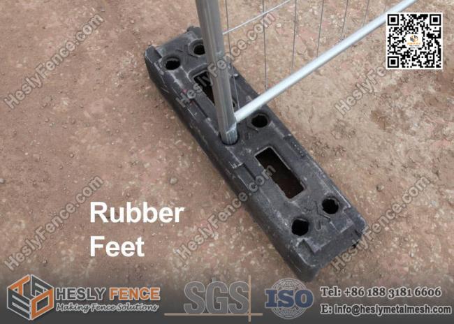 Rubber Block Feet for temporary fencing