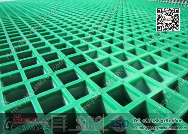 Green Color Fire Retardent FRP Grating Panels