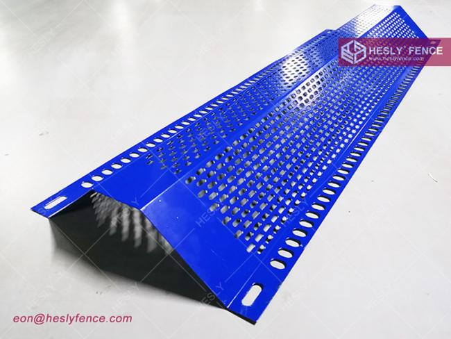 perforated sheet wind barrier fence