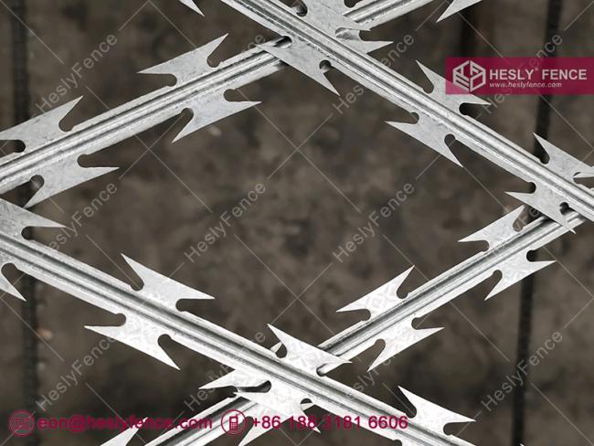 75X150mm diamond hole razor mesh fence sheet