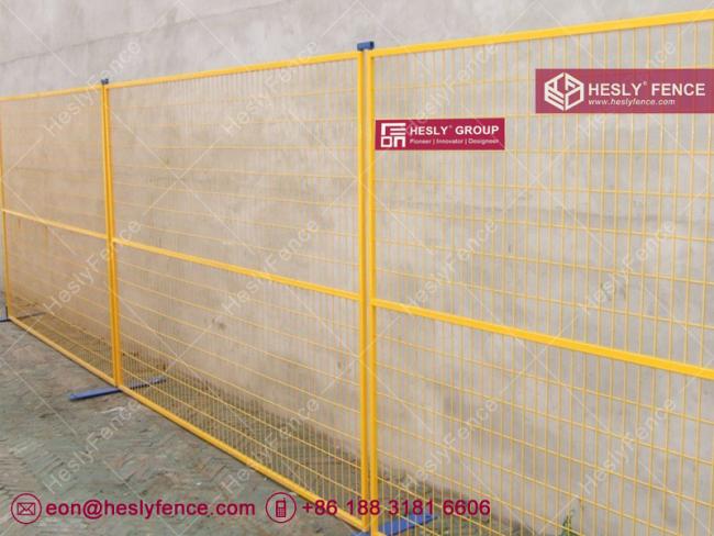 Yellow Portable Fence Panels