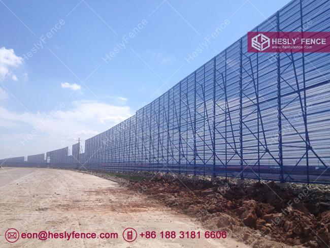 steel windbreak barrier perforated sheet China HESLY
