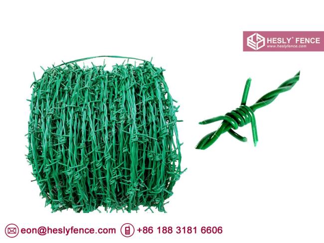 PVC coated barbed wire