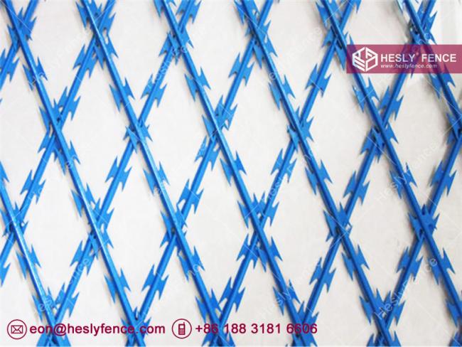 blue razor mesh fencing