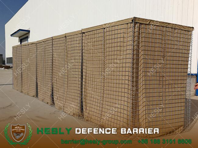 High 2m defensive gabion barrier