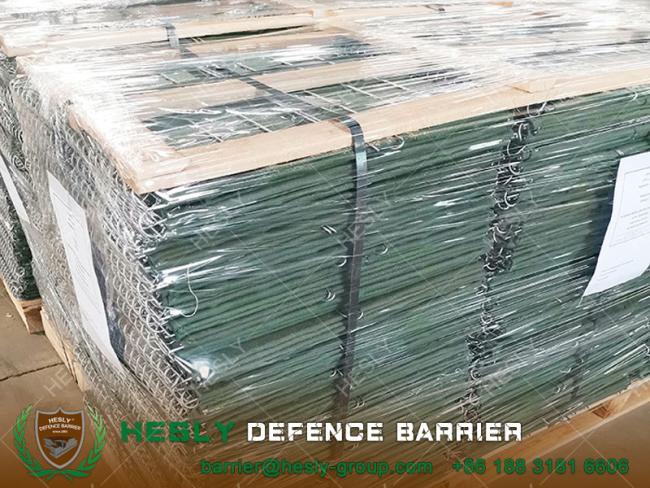 military green gabion barrier cage