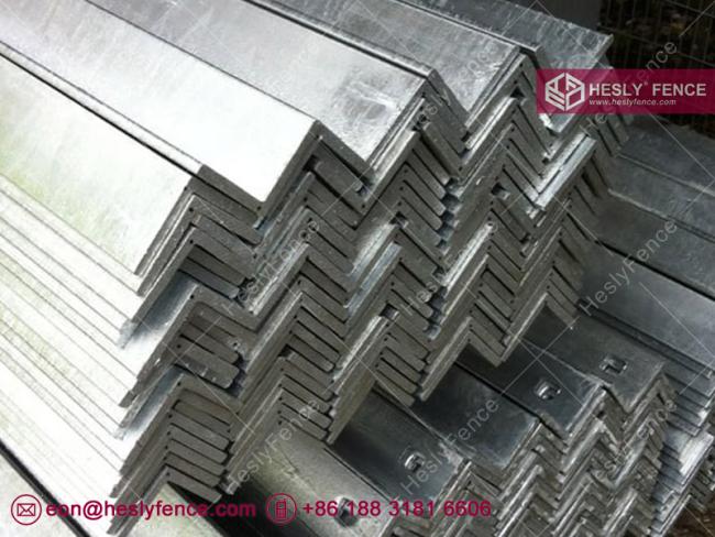 L steel rail for palisade fencing